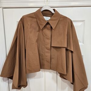 COS Brown Cropped Jacket